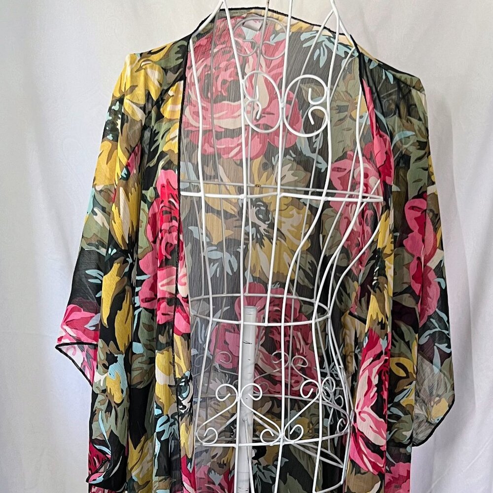 Target Xhilaration Floral Translucent cardigan